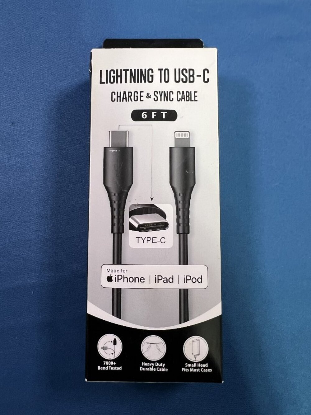 Lightning to USB-C Charge & Sync Cable